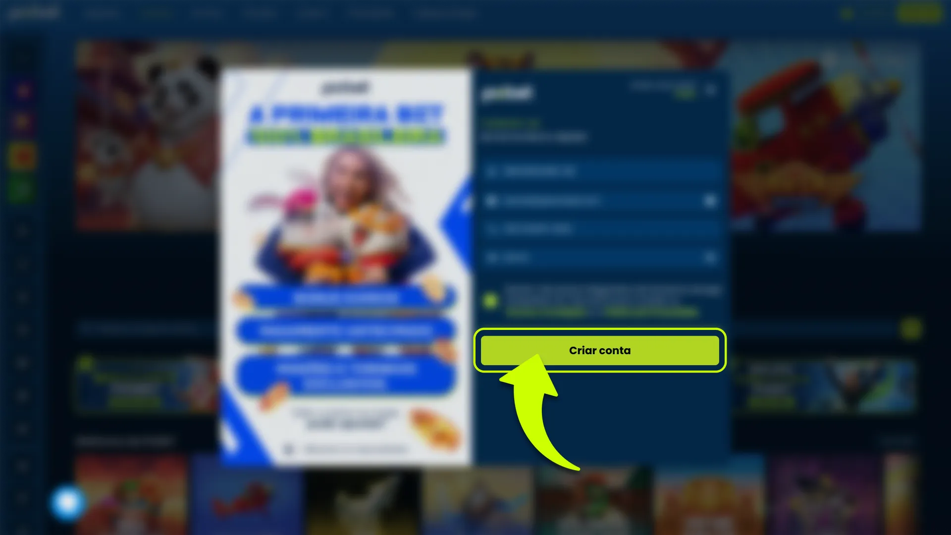Conclua o cadastro e comece a jogar Fortune Tiger na Pixbet.