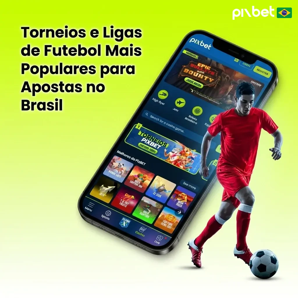 Torneios e ligas de futebol mais populares para apostas no Brasil, incluindo Brasileirão, Libertadores e Champions League
